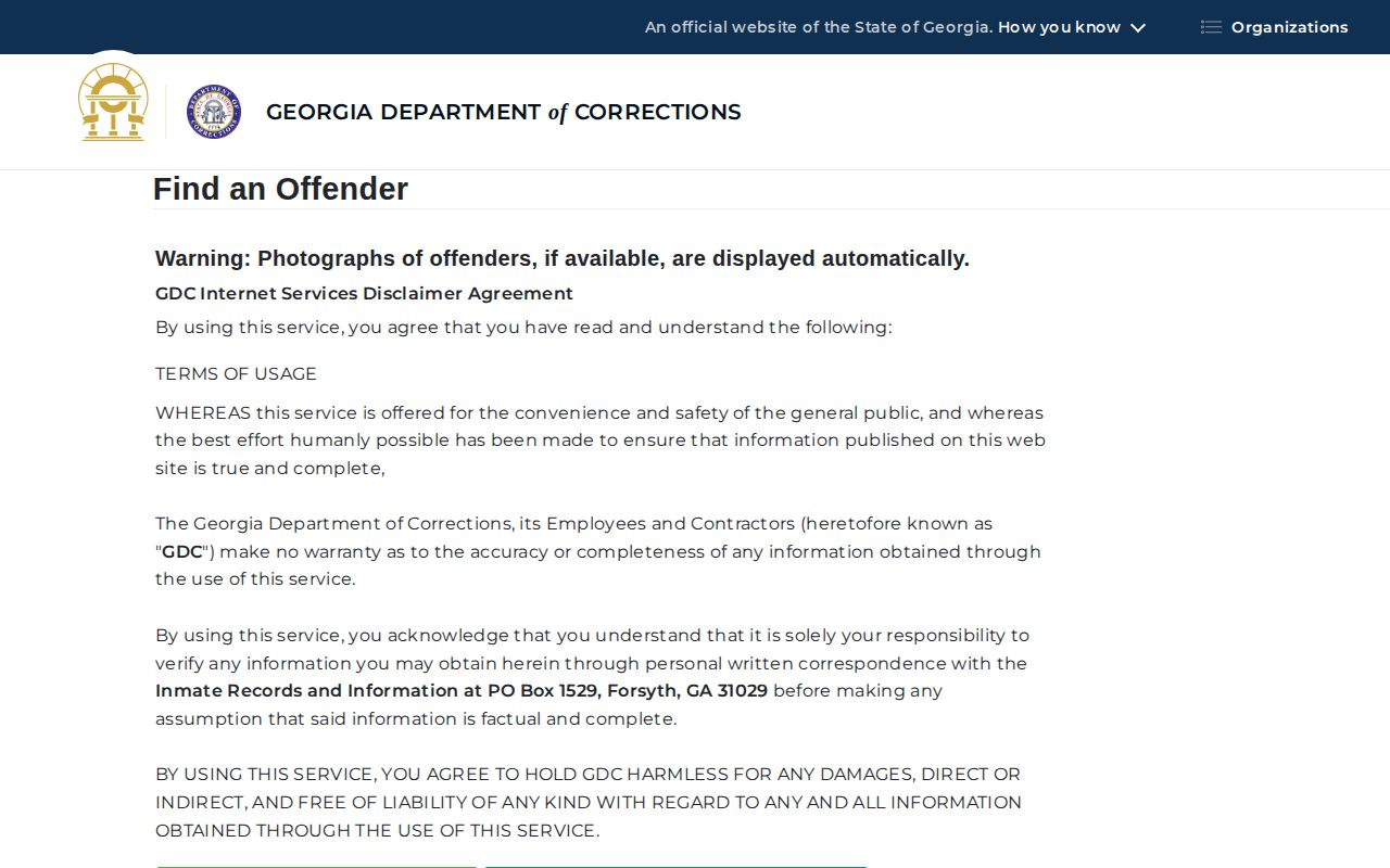 GDC offender search used for Heard County state release records