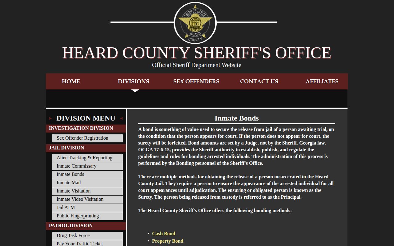 Heard County 24-hour release bond instructions